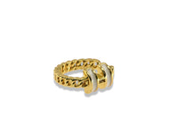 Gold mini enamel h ear cuff