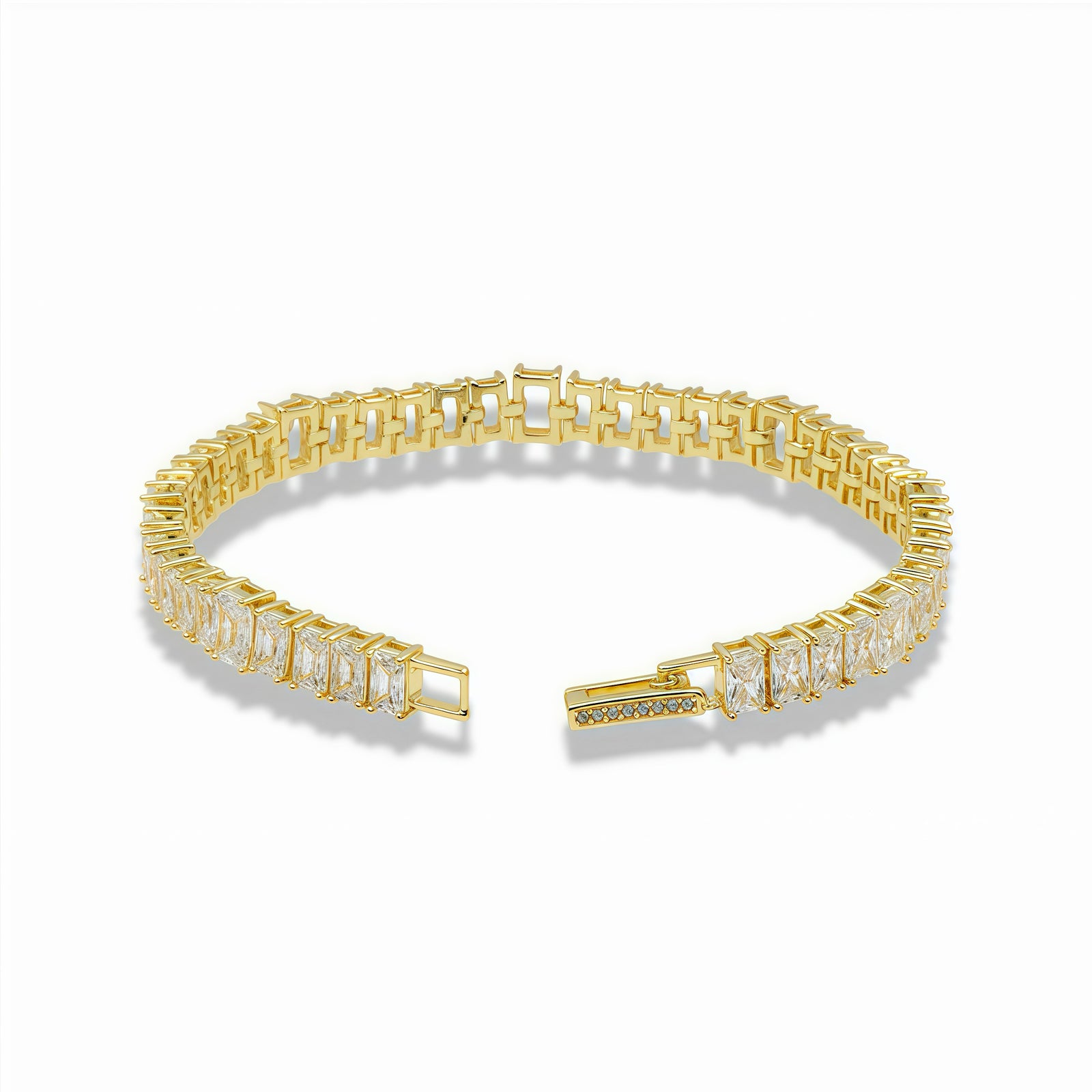 Rectangular Cubic Zirconia Bracelet