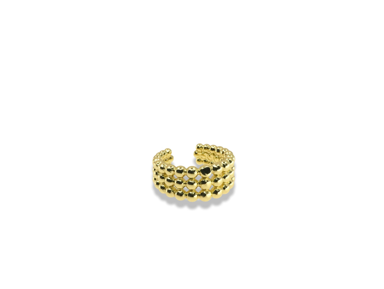 Triple Beaded Ear Cuff