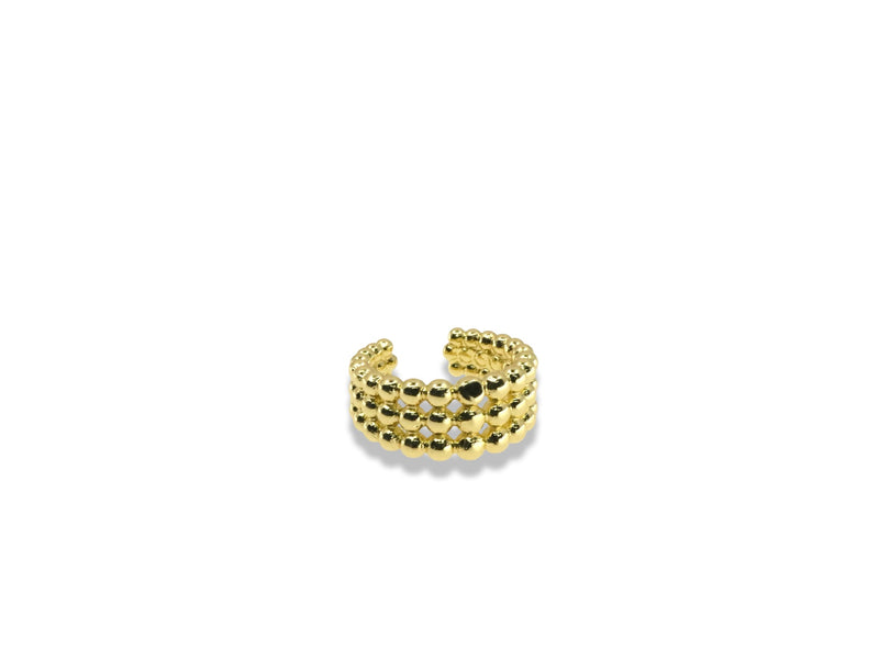 Triple Beaded Ear Cuff