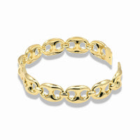 Gold bangle bracelet gg style snap closure