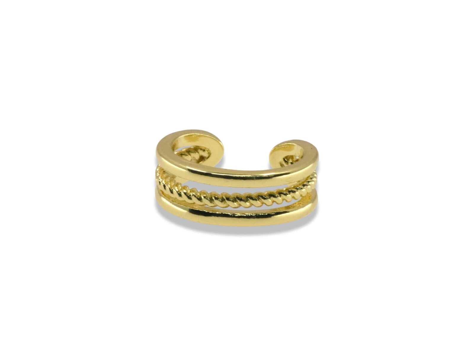 Triple Band Twist Ear Cuff