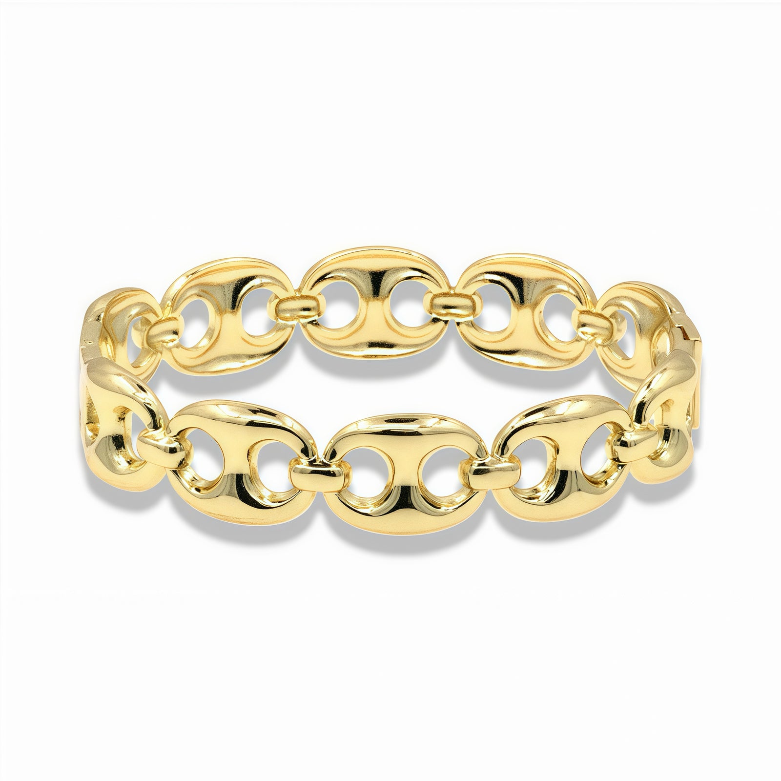 Gold bangle bracelet gg style snap closure