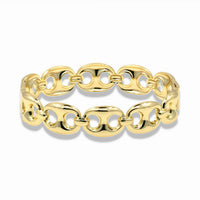 Gold bangle bracelet gg style snap closure