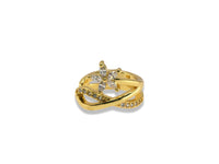 Zirconia Flower Ear Cuff