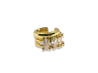 Oval Crystal Ear Cuff