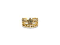 Pavé star & chain ear cuff