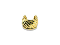 Textured gold ear cuff