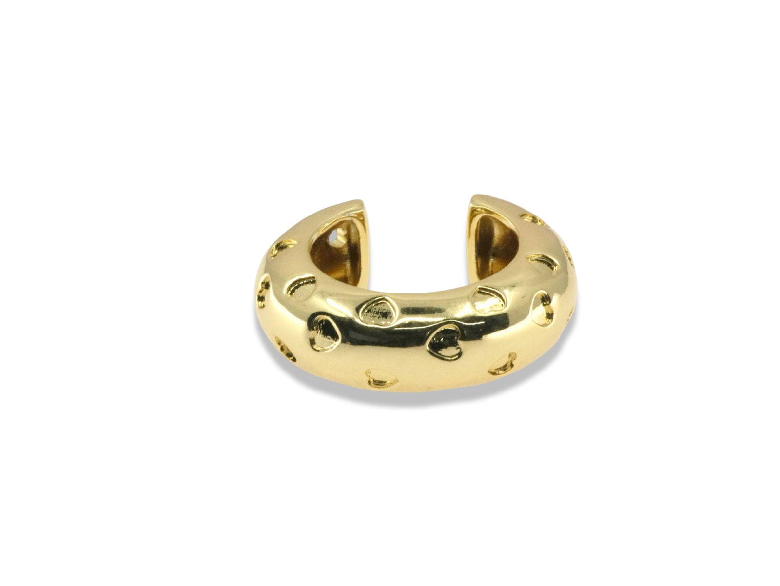 Chunky heart ear cuff