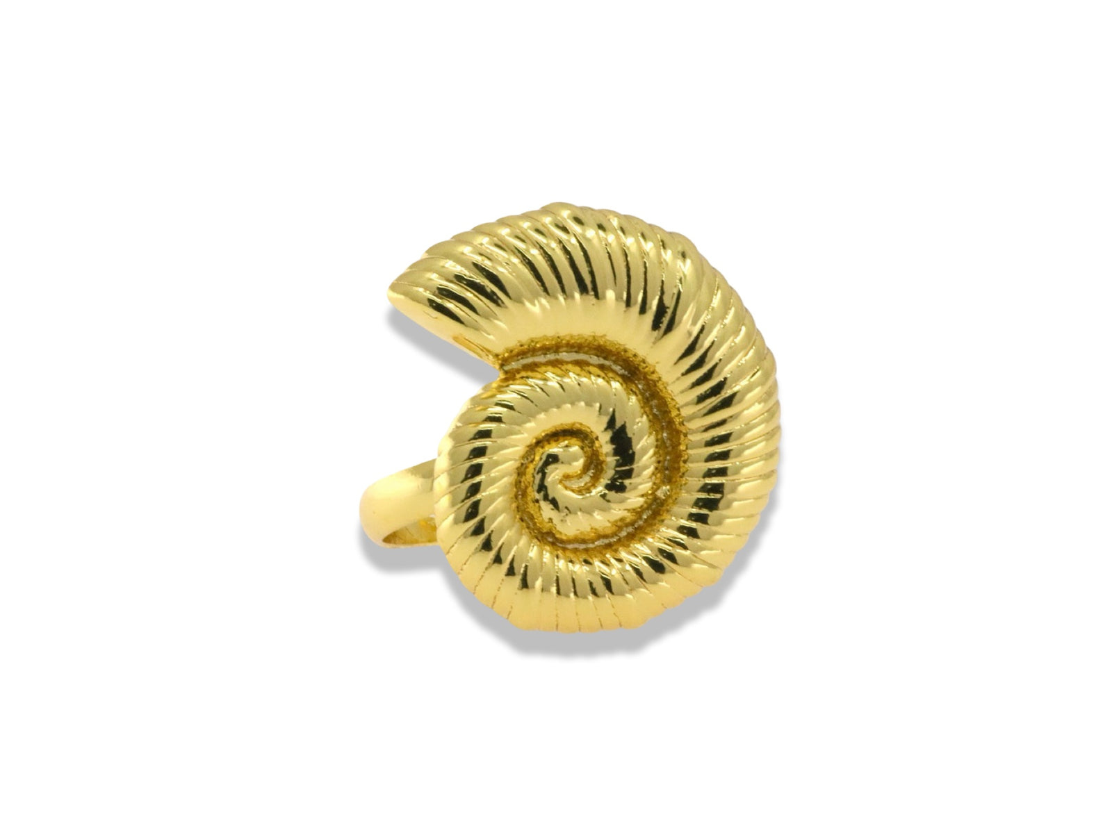 Gold Shell Statement Ring