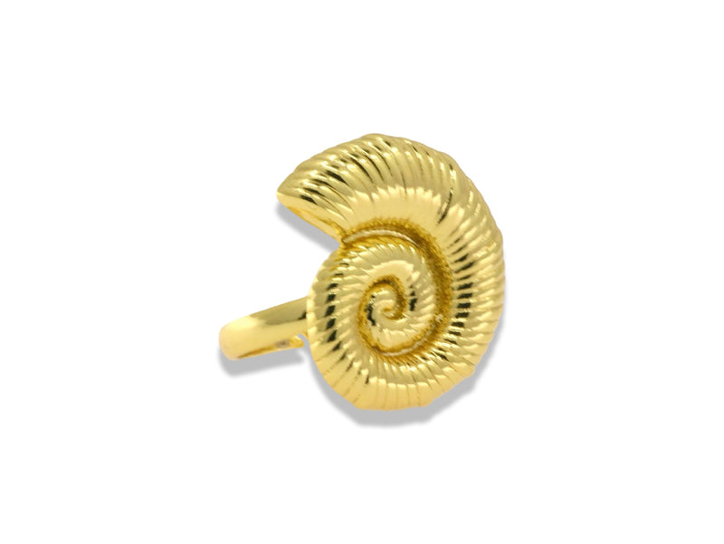 Gold Shell Statement Ring