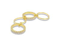 Four-Band Pavé Link Ring