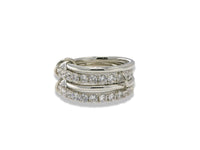 Four-Band Pavé Link Ring