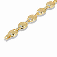 GG link bracelet with pavé line