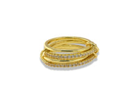 Four-Band Pavé Link Ring