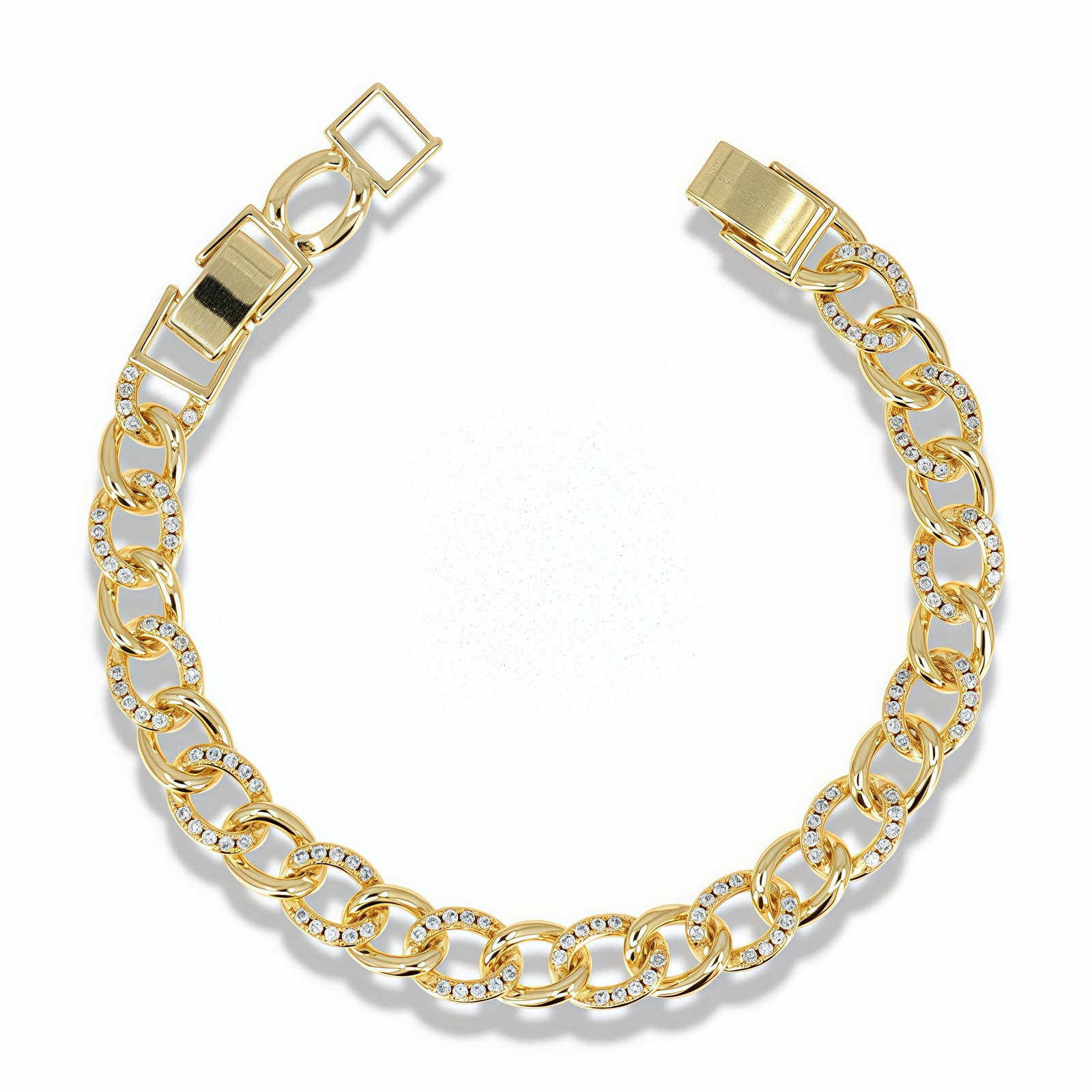 Slim Pavé Cuban Link Bracelet