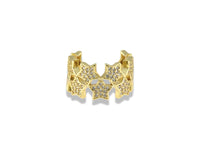 Gold Pavé Star Ring