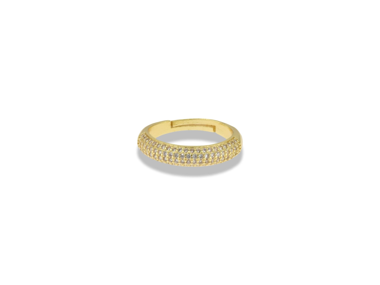 Gold Classic Pavé Band Ring