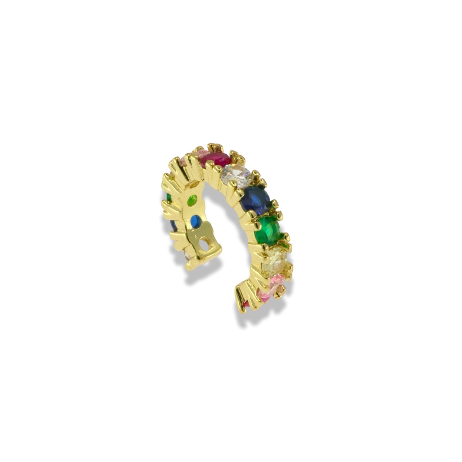 Multicolor Crystal Ear Cuff