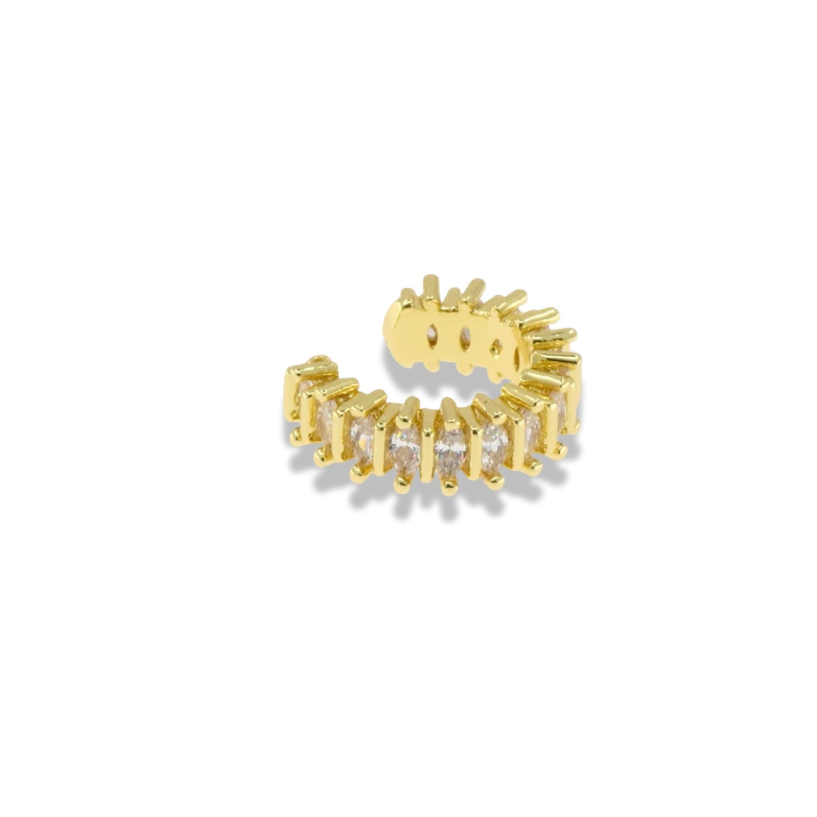 Gold Mini Baguette Fan Ear Cuff