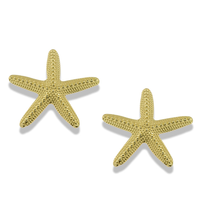 Textured Starfish Statement Earrings