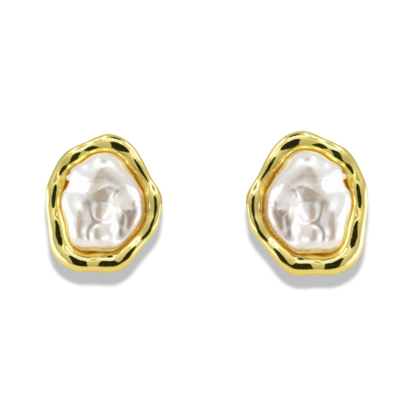 Baroque Pearl Frame Earrings