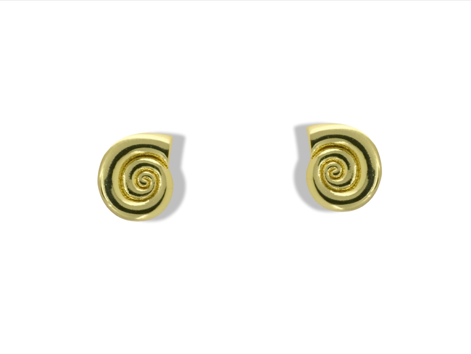 Spiral Seashell Stud Earrings
