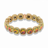 Stretch Rounded Link Crystal Bracelet