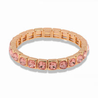 Stretch Square Link Crystal Bracelet