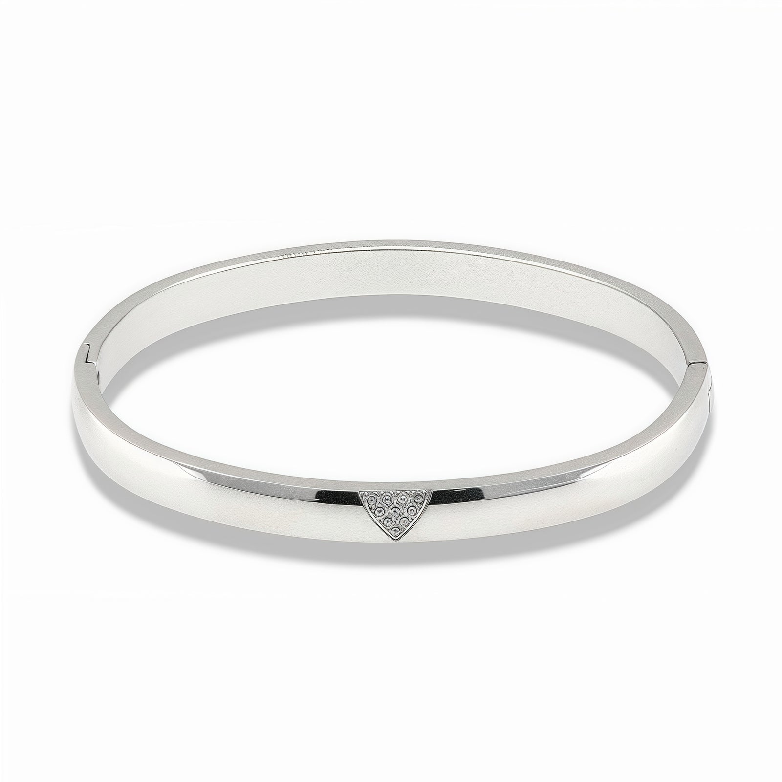 Triangle Crystal Bangle Bracelet – Gold & Silver Stainless Steel