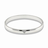 Triangle Crystal Bangle Bracelet – Gold & Silver Stainless Steel