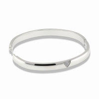Triangle Crystal Bangle Bracelet – Gold & Silver Stainless Steel