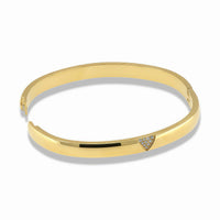 Triangle Crystal Bangle Bracelet – Gold & Silver Stainless Steel