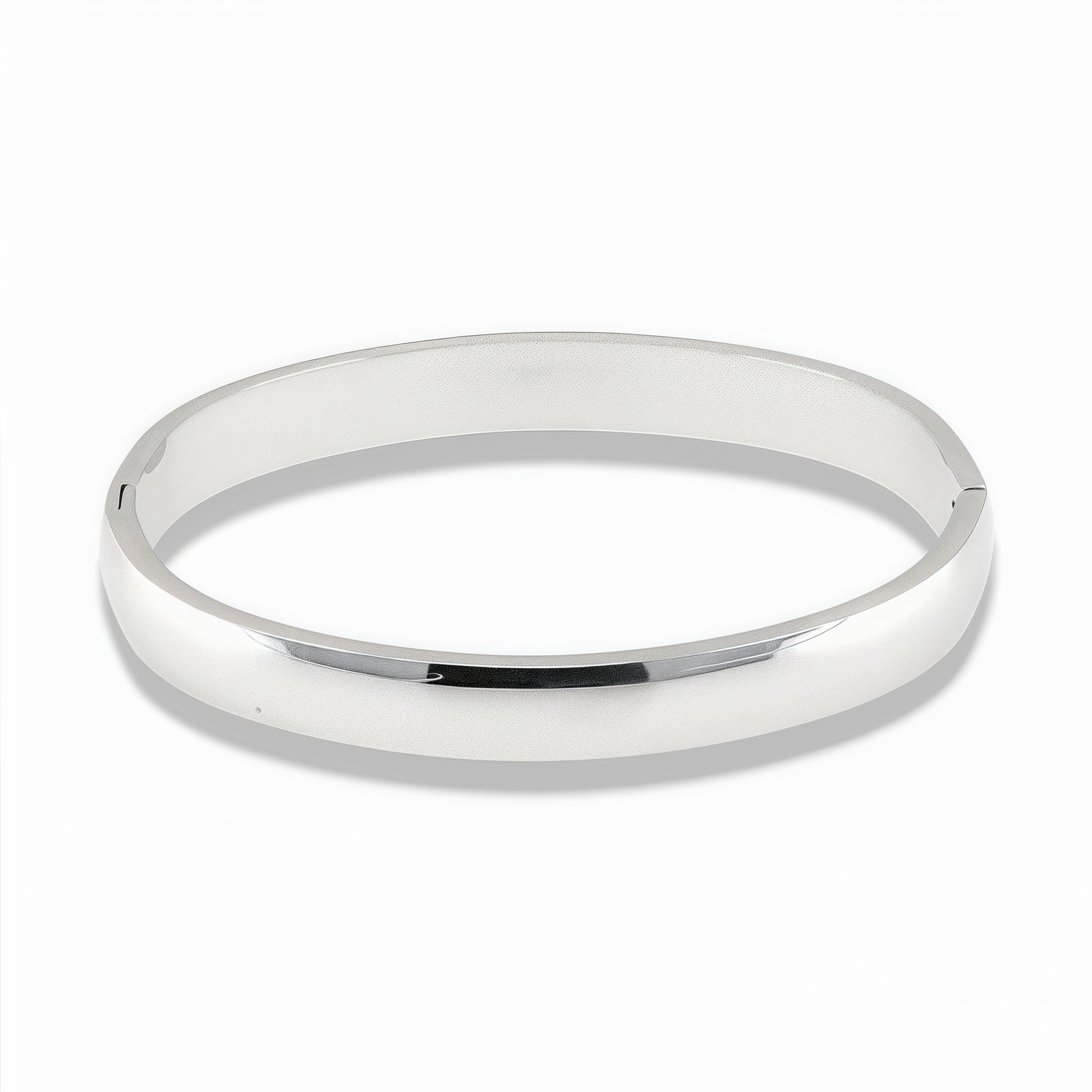 Classic Silver Bangle Bracelet – Stainless Steel
