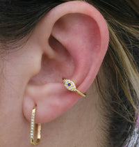 Gold Mini Evil Eye Ear Cuff
