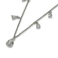 Crystal Drop Chain Necklace