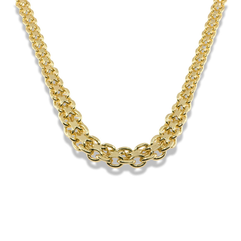 Gold Braided Front-Accent Choker Necklace