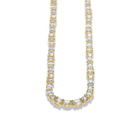 GEOMETRIC ZIRCONIA TENNIS NECKLACE