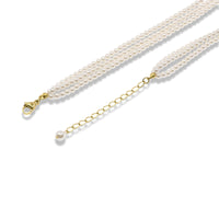 Gold Triple Pearl Necklace