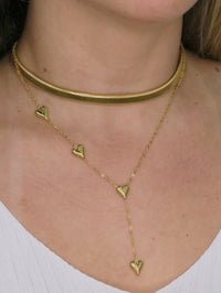 Flat Mesh Choker Necklace in Stainless Steel