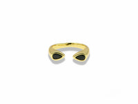 Gold Teardrop Open Ring