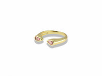 Gold Teardrop Open Ring