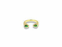 Gold Teardrop Open Ring