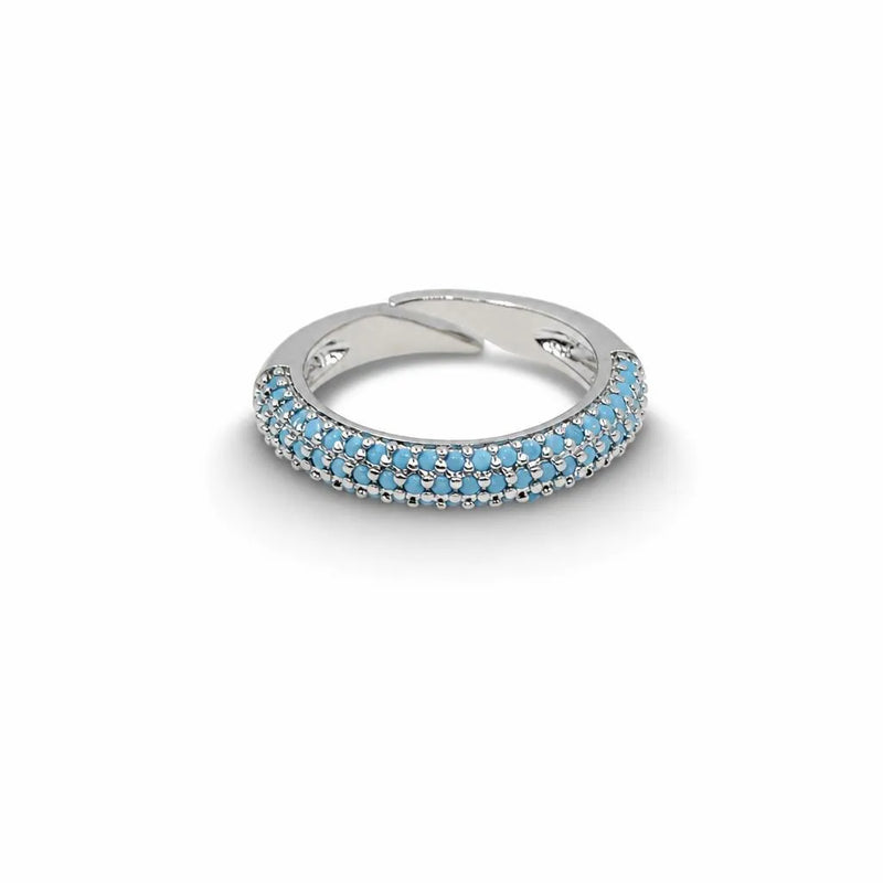 Pavé Zirconia Adjustable Band Ring