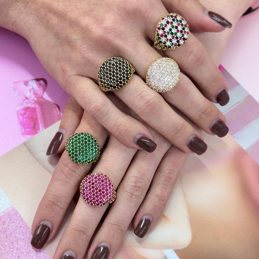 OVAL PAVE RING