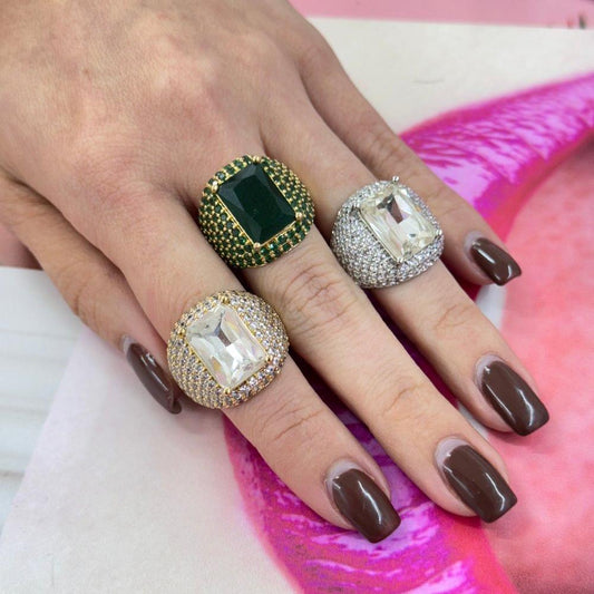 SQUARE STONE RING