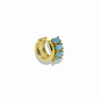 Oval Crystal Ear Cuff