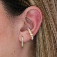 Dainty Pearl Line Ear Cuff