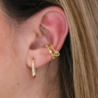 Crystal Heart Ear Cuff
