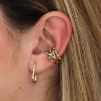 Multicolor Pavé X Ear Cuff